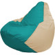Кресло-мешок Flagman Груша Макси Г2.1-293 бежевый/бирюзовый