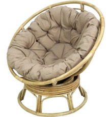 Кресло-качалка Garden Story Папасан Roker D110 вращающееся CV-18H медовый/бежевый