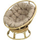 Кресло-качалка Garden Story Папасан Roker D110 вращающееся CV-18H медовый/бежевый