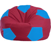 Кресло-мешок Flagman Мяч Стандарт М1.1-310 бордовый/голубой