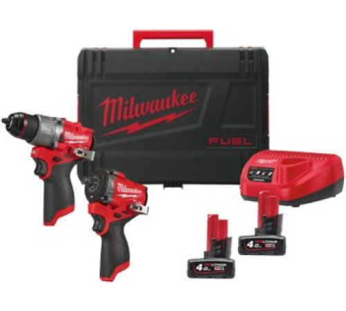 Milwaukee M12FPP2X2-402X 4933498741 шуруповерт, винтоверт, 2 АКБ, кейс