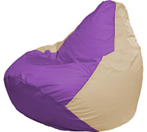 Кресло-мешок Flagman Груша Медиум XL Г1.1-107 сиреневый/светло-бежевый