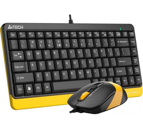 Офисный набор A4Tech Fstyler F1110 черный/желтый