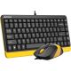 Офисный набор A4Tech Fstyler F1110 черный/желтый