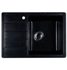 Кухонная мойка Marblan Recta R черный, с сифоном