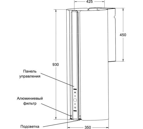 Кухонная вытяжка LEX Toro 350 White