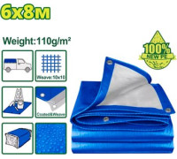 Тент Dyllu DTTQ1868 6x8 м 110 г/м2 синий