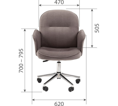 Офисное кресло CHAIRMAN 130 Home темно-серый
