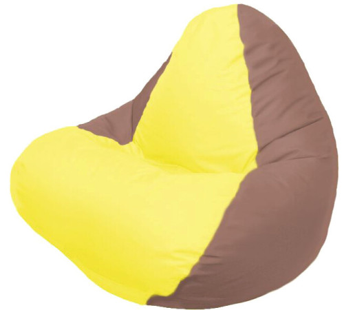 Кресло-мешок Flagman Relax Г4.1-031 коричневый/желтый