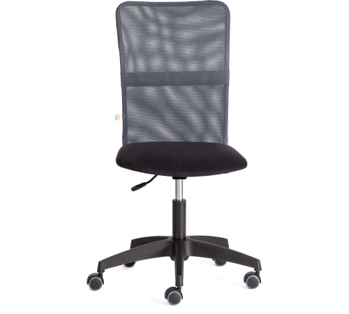 Кресло TetChair Star флок/ткань черный/серый, 35/W-12