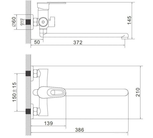 Смеситель Эверест B22-274A