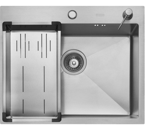 Кухонная мойка ARFEKA Eco AR мойка 600*500, коландер G, дозатор Satin Decor Volcanic