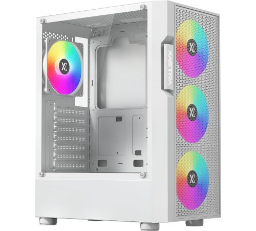 Корпус XASTRA A302 4FRGB WH белый