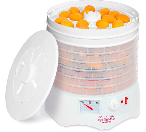 Сушилка для овощей и фруктов Мастерица EFD-0602VM 6 прозрачных поддонов + 2 белых поддона + поддон для пастилы