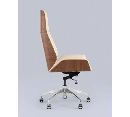 Офисное кресло TopChairs Crown SN A312-A 8383-1 Walnut Back бежевый