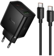 Сетевое зарядное Hoco N75 USB Type-C черный