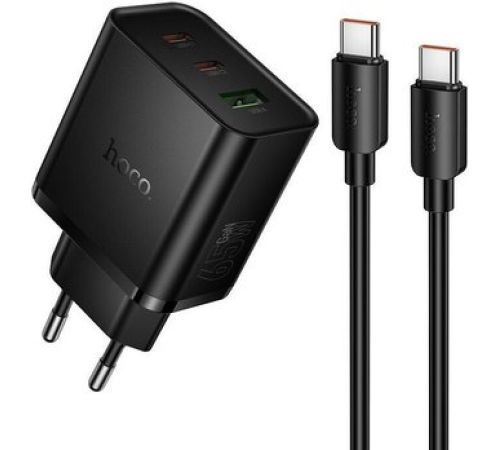 Сетевое зарядное Hoco N75 USB Type-C черный