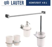 Набор аксессуаров для ванной Lauter 21SH2081 + 21SH42091 + 21SH42011 + 21SH2111 Chrome, 4 предмета