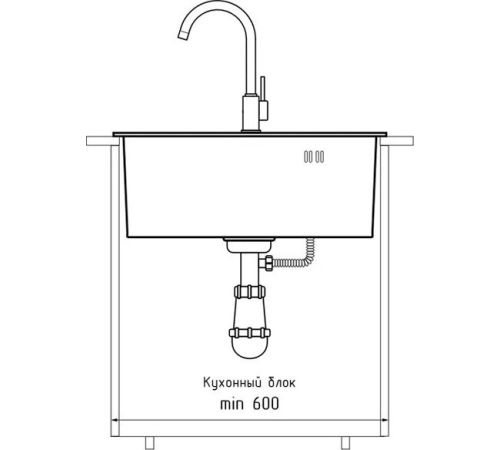 Кухонная мойка КромРус H5045B