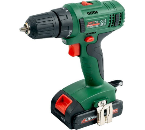 Дрель-шуруповерт DWT ABS-18 L-2 BMC с 2-мя АКБ, кейс