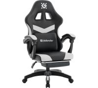 Игровое геймерское кресло Defender Runa Pro черный/белый