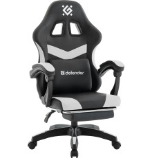 Игровое геймерское кресло Defender Runa Pro черный/белый