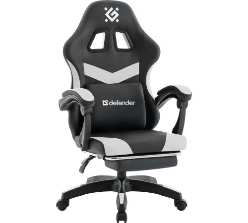 Игровое геймерское кресло Defender Runa Pro черный/белый