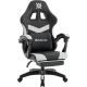 Игровое геймерское кресло Defender Runa Pro черный/белый