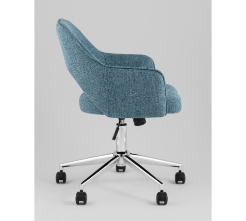 Офисное кресло Stool Group Кларк Clarkson Tweed Blue рогожка, синий