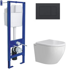 Унитаз подвесной Berges Wasserhaus Okus Rimless 043396 с сиденьем