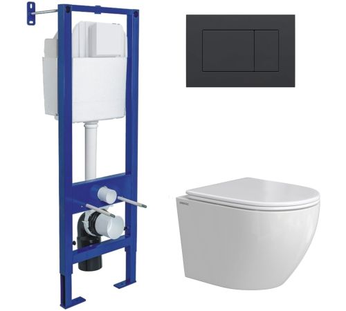 Унитаз подвесной Berges Wasserhaus Okus Rimless 043396 с сиденьем