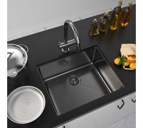 Кухонная мойка ZorG ZRN 4555 Premium PVD Gunblack