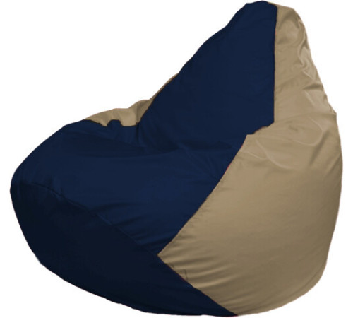 Кресло-мешок Flagman Груша Макси Г2.1-39 бежевый темный/синий темный