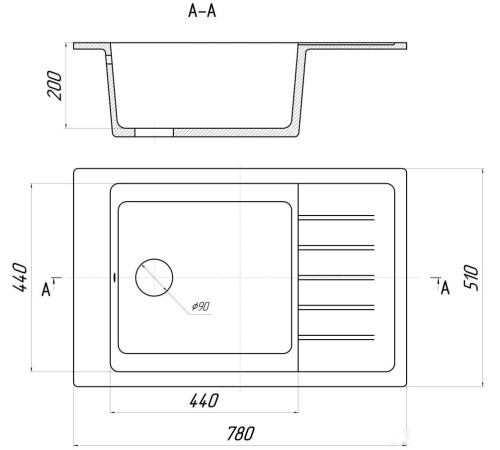 Кухонная мойка Gerhans B28 оникс