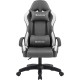 Игровое геймерское кресло Defender Chromos серый/белый