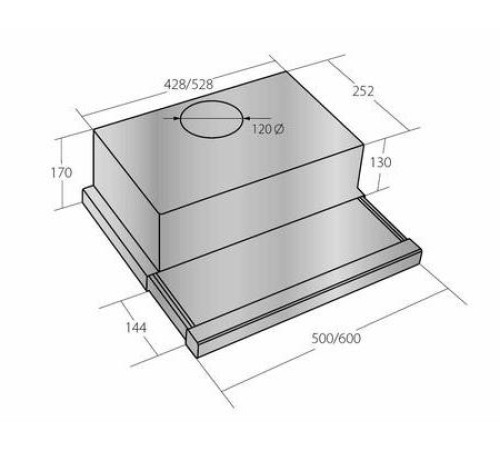 Кухонная вытяжка Akpo WK-7 Light eco 60 нержавеющая сталь