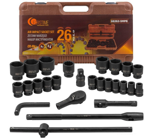 Набор трещотка с головками Forstime FT-68262-5MPB 26 предметов