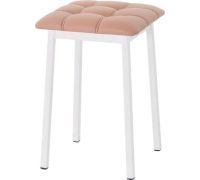 Табурет AMC Comfort 7К6.7 кожзам, коралл/белый