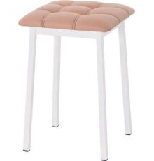 Табурет AMC Comfort 7К6.7 кожзам, коралл/белый
