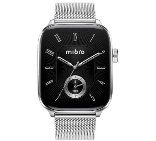 Умные часы Mibro Fit серебристый, со стальным ремешком