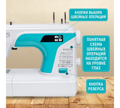 Электронная швейная машина Janete 2100AT бирюзовый