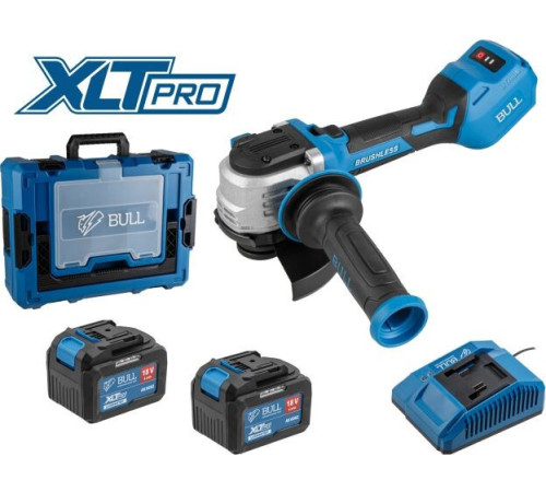 Угловая шлифмашина Bull CSG 1812-1 SR XLTpro Xcase 1333998 с 2-мя АКБ, кейс