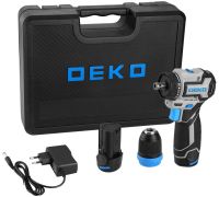Дрель-шуруповерт Deko Loner 12V PRO 085-1122 с 2-мя АКБ, кейс