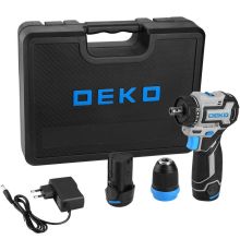 Дрель-шуруповерт Deko Loner 12V PRO 085-1122 с 2-мя АКБ, кейс