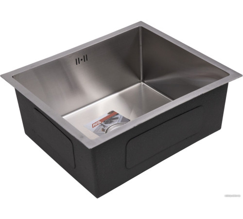 Кухонная мойка AKS Прямоугольная 57x46 сатин никель