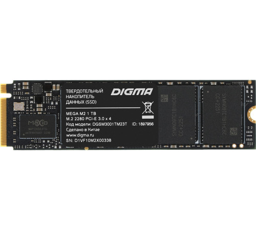 SSD Digma Mega M2 1TB DGSM3001TM23T