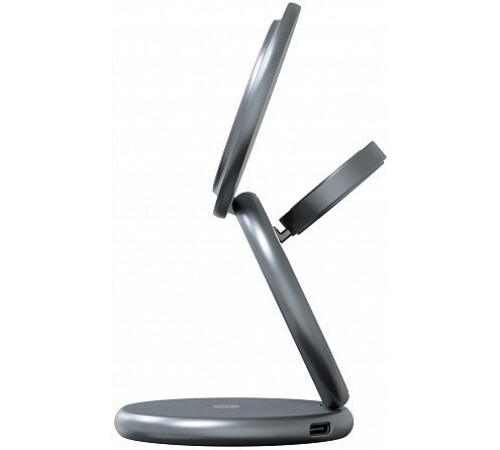 Беспроводное зарядное Magssory Signature Disc Pro для Apple 3 в 1 WCH073 темно-серый