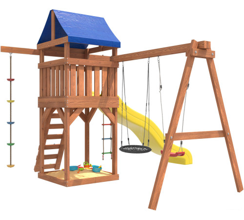 Игровой комплекс National Tree Company С качелями лодочка и гнездом 60 IgroWoods ДП-3