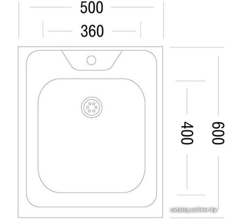 Кухонная мойка Ukinox Стандарт STD500.600 ---5C 0C- с сифоном