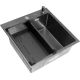 Кухонная мойка ARFEKA Eco AR мойка 500*500, коландер G, дозатор Black Decor Volcanic